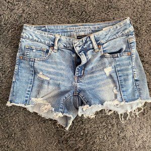 American Eagle Midi Distressed Shorts Size 8